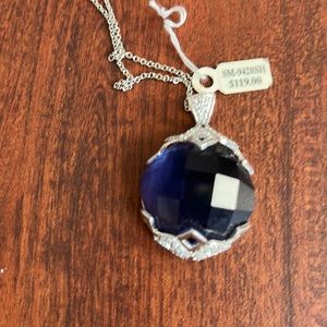 Real Housewives Blue Pendant Necklace